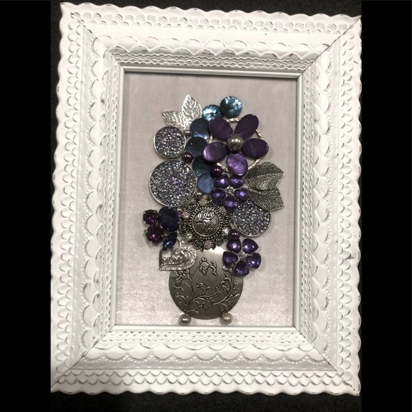 Other - FRAMED JEWELRY ART COLLAGE IN CHIC FRAME OOAK! GREAT GIFT FOR MOM